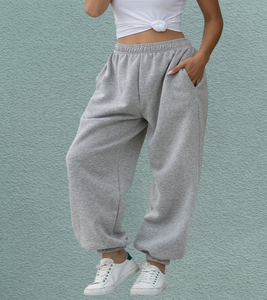 Pantalon de survêtement décontracté pour femme, imperméable, anti-plis, taille haute, pour l'hiver, délavé, confortable, pour le quotidien - Product Image 1