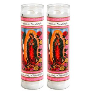 Groothandel Export Op Maat Gemaakte Kleurstickers Spirituele Katholieke Heiligen Geparfumeerd 7 Dagen Glazen Pot Kerk Gebed Religieuze Kaarsen Bulk - Product Image 3