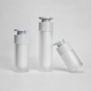 En stock – Flacons airless à pompe pour cosmétiques, 15 ml, 30 ml, 50 ml – Bouteilles blanches double paroi pour crème contour des yeux - Product Image 4