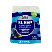 Gummies de mélatonine pour le sommeil avec L-Théanine, Camomille, Mélisse, Mûre, 60 unités, 3 mg, pour le soutien de la mémoire, pour adultes, OEM