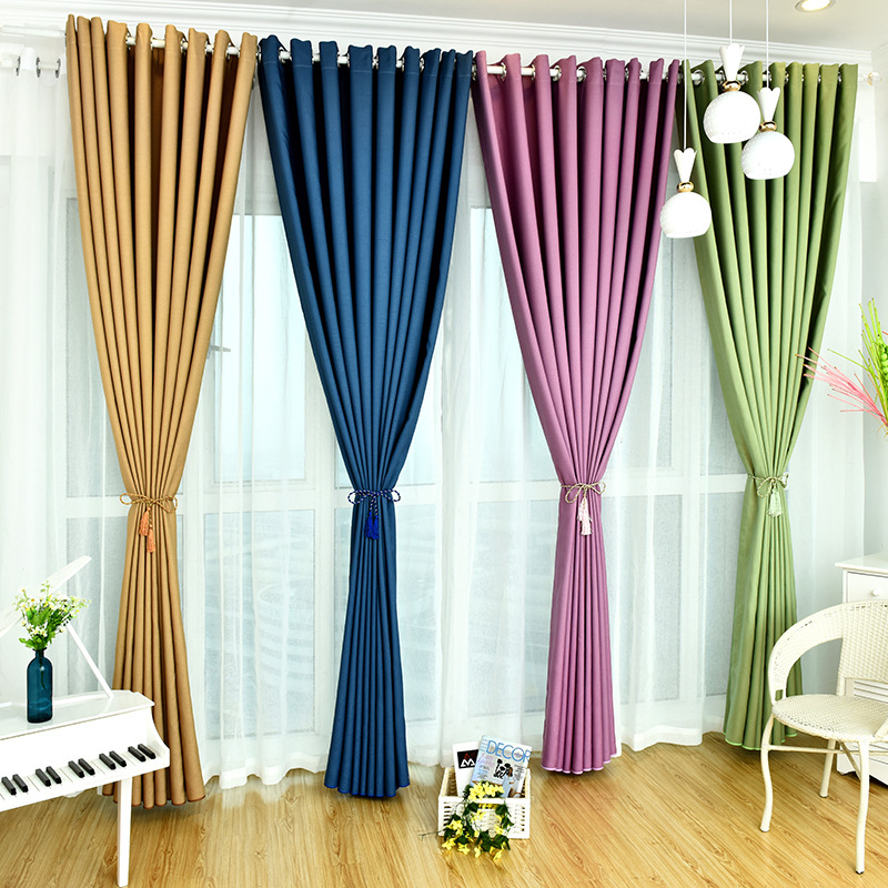 wholesale Ready made hotel black-out linen curtain blackout curtain linen window curtain For Living Room Bedroom
