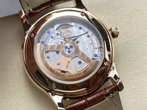 High-quality men's complex multi-function mechanical watch with sapphire <b>mirror</b> <b>leather</b> <b>strap</b> and designer logo customization - Product Image 5