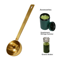 Boîte cadeau avec cuillère doseuse en acier inoxydable 304 monobloc, logo gravé au laser pour la cuisine, cuillère à matcha