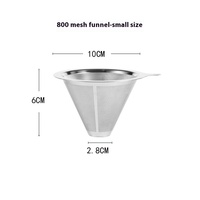Entonnoir à résidus écologique en acier inoxydable 304 à double couche Filtre à main pour café et thé