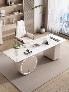 Escritorio de Computadora de Lujo Ligero y Combinación de Silla de Madera, Mesa de Estudio Duradera para Oficina y Hogar - Product Image 4