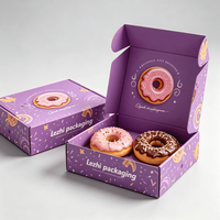 Boîte d'emballage en papier pour biscuits et gâteaux, design mignon, impression de logo personnalisée, qualité alimentaire, vente en gros