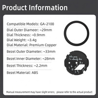 Kit de modification de cadran de montre GA2100 Win-Win en laiton pur blanc, sans index, léger et écologique