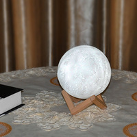 Décoration de chambre à coucher, lumière lunaire pour enfants, cadeaux, décorations, éclairage d'ambiance créatif pour chevet, impression 3D, lumière LED de nuit en forme de lune