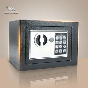 Portable Mini Front Iron Number Lock Electronic Key Money Cash Mini Safe Box Locker At Home