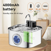 Distributeur d'eau automatique sans fil pour chat, intelligent et écologique, 3,2 L, en acier inoxydable 304, distributeur d'eau électrique pour chat