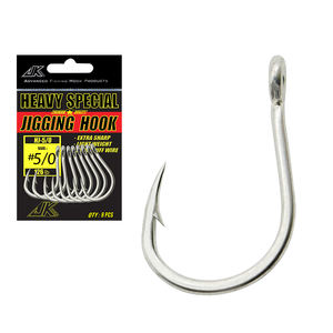 Yardımcı kanca 1/0 2/0 3/0 4/0 5/0 yüksek karbon çelik balıkçılık jig kanca yardımcı katı halka ile tüy balıkçılık kanca - Product Image 1