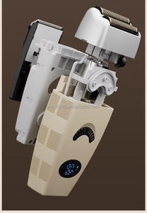 핫 세일 남자의 <span class=keywords><strong>2</strong></span>-in-1 전기 면도기 트리머 새로운 디자인 LED 디스플레이 트윈 블레이드 얼굴 면도 방수 크림 충전 키트 - Product Image 6