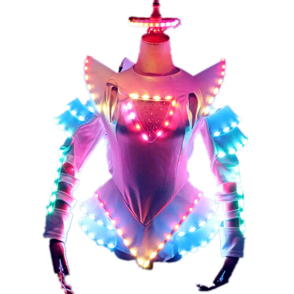 Led stage clothes luminous costume robot suits led clothing light suits led costume for dance performance wear