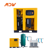 Compresseur d'air industriel à vis stationnaire à fréquence variable sans huile MANDIWI MGA7.5VSDA 7.5/15/22KW, modèle 2026, le plus vendu