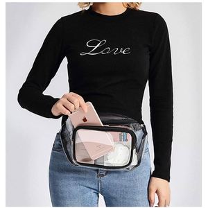 Custom Logo Printing Waterproof Transparent <b>Clear</b> Pvc Stadium Approved Fanny Pack Waist <b>Bag</b> - Product Image 2