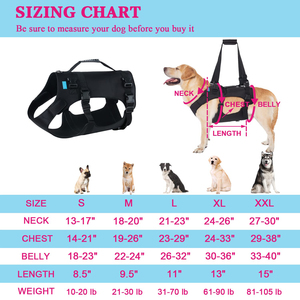 สายรัดยกเสื้อโพลีเอสเตอร์ระบายอากาศปรับได้สำหรับสุนัขที่มีการพยุงเสื้อกั๊กและสลิงกู้คืน - Product Image 2