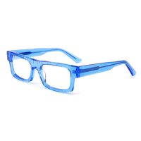 Vente en gros de montures de lunettes personnalisées en acétate pour hommes et femmes 2025 montures de lunettes carrées à la mode