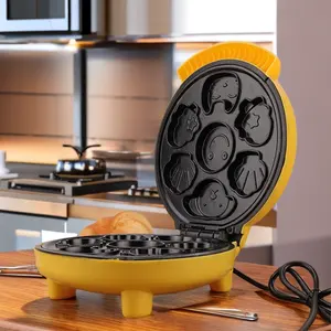 Mini gaufrier 7 trous adapté aux enfants Machine à gâteaux pour le petit-déjeuner