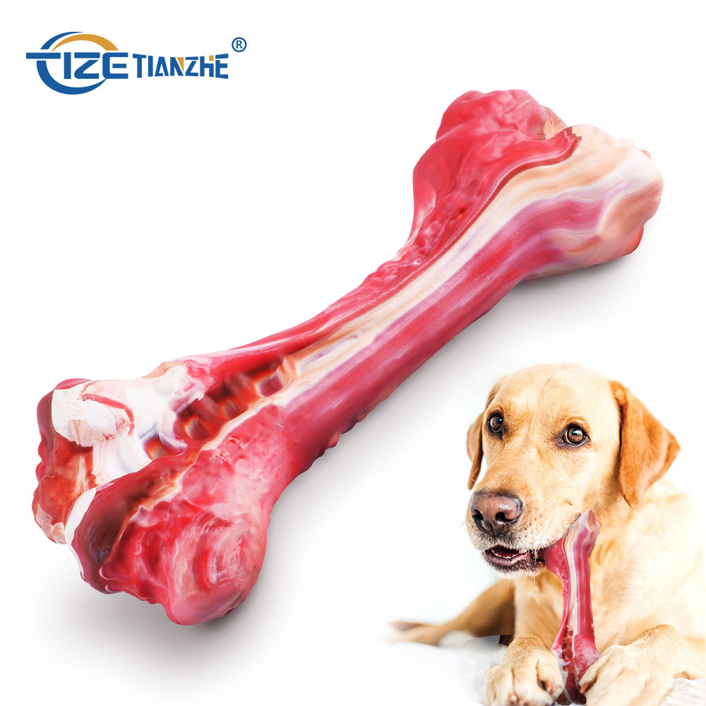 Жевательные кости для собак, агрессивные жевательные кости для крупных пород, натуральный аромат говядины, прочные жевательные игрушки для собак, почти неразрушаемые Жесткие игрушки для собак