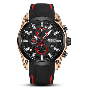 Montre pour homme Montre chronographe multifonctionnelle en silicone Montre sport à quartz Montre pour homme - Product Image 2
