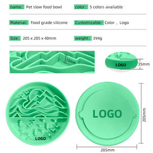 Custom <span class=keywords><strong>Dog</strong></span> Bowl Quatro Projetos Slow <span class=keywords><strong>Dog</strong></span> Alimentador Bowl Máquina de lavar louça Microondas Safe Silicone Puppy Puzzle Bowl com design antiderrapante - Product Image 5