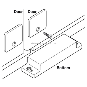 Quincaillerie de <span class=keywords><strong>fermeture</strong></span> magnétique à double porte Loquets de porte Fermeurs d'armoires pour le salon Loquets de mobilier scolaire extérieur (lot de 3) - Product Image 4