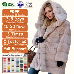 Custom Clothing New Faux Fur Coat Female Fake Fur Medium Long Explosion Multi-Color Women 10XL Plus Size Women's Coat