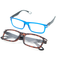 Nouvelles Lunettes de Lecture Rectangulaires Noires Unisexe Anti-Lumière Bleue avec Verres Transparents Shoneray SP-PF25012, Design Tendance 2026