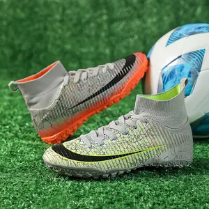 Sapatos de futebol infantis, sapatos leves e confortáveis para treino ao ar livre, para gramado, sapatos de futebol de alta qualidade