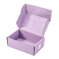 Boîtes d'expédition de vêtements en papier violet personnalisées à prix compétitif pour emballage