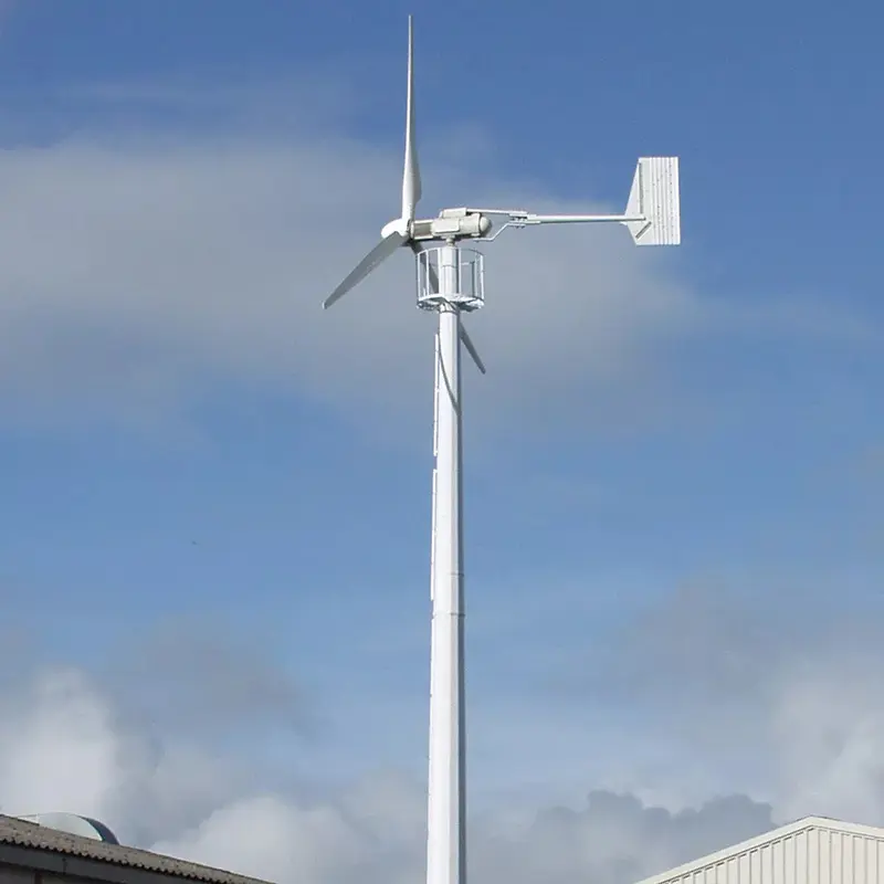 Efisiensi tinggi kecepatan angin rendah mulai poros Horizontal turbin angin 7kw pengendali angin Solar Hybrid HELIOS CE & ISO 7000w 10 tahun