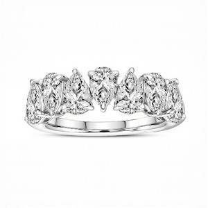 Bague élégante en diamant de laboratoire en forme de poire de 1,75 carat avec argent sterling 925, titane, or 10K, 14K, 18K, bijoux fins contemporains - Product Image 5
