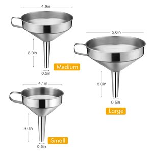 Corong kaleng mulut lebar baja tahan karat ekstra besar, Aksesori dapur tidak lengket - Product Image 3
