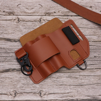 Sac à outils portable multifonction en cuir PU personnalisé, imperméable et durable, avec étui pour lampe torche et couteaux, pour les activités de plein air et la randonnée