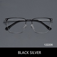 122206 monture de lunettes Ultra légère en titane pur pour lunettes optiques cadres de design rétro pour hommes Danyang usine de haute qualité