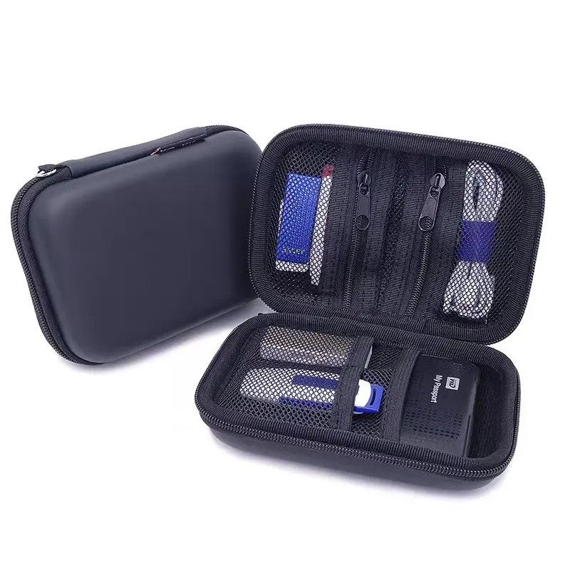 Tragbare Protect Hard EVA-Hülle für externe Batterie Handy GPS-Festplatte USB-Ladekabel Trage tasche Mesh Inner Pock