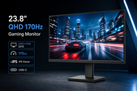 Monitor Gaming 23.8 Inci QHD 170Hz Layar IPS 2560x1440 Monitor Refresh Rate Tinggi Produsen OEM ODM