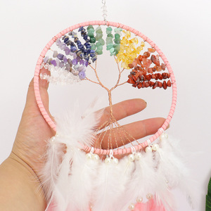 <span class=keywords><strong>Atrapasueños</strong></span> de amatista hecho a mano, árbol de la vida, colgante de pared, cristal de cuarzo rosa, <span class=keywords><strong>atrapasueños</strong></span>, pluma, piedra preciosa, <span class=keywords><strong>atrapasueños</strong></span> - Product Image 2