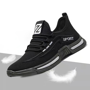 Nuevas Zapatillas Deportivas Negras Casuales Transpirables con Cordones de Malla, Ligeras y Cómodas para Hombre, Ideales para Correr y Fitness - Product Image 4