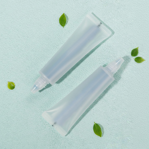 Tube souple double compartiment <span class=keywords><strong>2</strong></span>-en-1 en PE bleu personnalisé avec logo, 40 ml, pour crème corporelle, crème pour les mains, gel et sérum de soin de la peau - Product Image 2