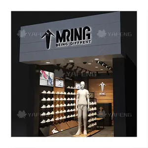 金属製衣料品店ディスプレイスタンド木製靴衣類ディスプレイスタンド中国製