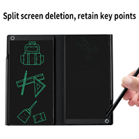 Tablette de dessin numérique réutilisable et effaçable, double écran 6,5 pouces, magnétique, autocollante, en plastique, alimentée par batterie, personnalisable
