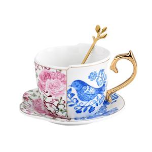 Ensemble tasse à café et soucoupe en céramique, série Ins Nordic Country, tasse à thé rouge créative britannique, tasse et soucoupe pour le thé de l'après-midi - Product Image 1