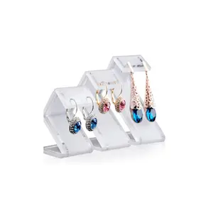 S Type Acrylique Bijoux Boucles D'oreilles Stand Perspex Goujons Boucle D'oreille Titulaire Boutique Givré Plexiglas Balancent Boucle D'oreille Affichage