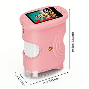 Microscope portable en plastique haute définition à écran 2 pouces, idéal pour les cadeaux et l'observation en extérieur – Nouveauté très demandée - Product Image 6