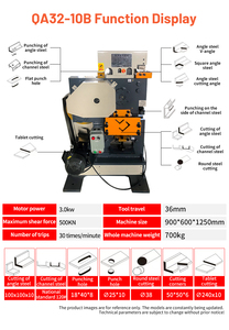 Outils de travail en acier, petite machine pour l'atelier de fabrication métallique, équipement de poinçonnage, de cisaillement et de découpe - Product Image 4
