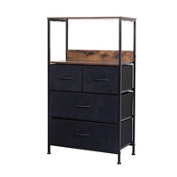 Organisateur de tiroirs mural/derrière les portes en fonte noire multi-usages 5 couches non pliable OEM ODM