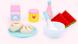 Nuovo arrivo 18 pezzi <span class=keywords><strong>cucina</strong></span> per la colazione finte giocattoli in legno Set divertente 18 pezzi giocattoli per bambini - Product Image 2