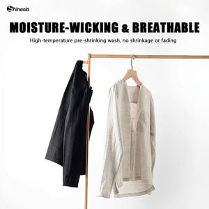 <span class=keywords><strong>Camicia</strong></span> da Uomo a Maniche Lunghe in Puro <span class=keywords><strong>Lino</strong></span> Shinesia Personalizzata, Casual da <span class=keywords><strong>Spiaggia</strong></span>, Abbigliamento Uomo - Product Image 4