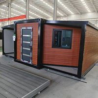 Maison préfabriquée extensible de luxe 20FT 30FT 40FT avec 2 chambres, toilettes et salle de bain - Design moderne, mobile pour hôtel, parc extérieur